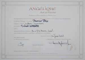 Dipl&ocirc;me du concours angelique